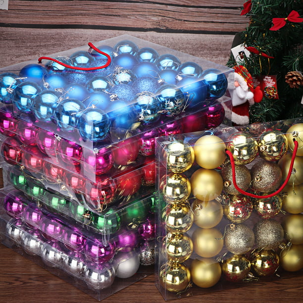 30Pcs/Pack Christmas Tree Balls Home Decorations Baubles Party Wedding UK